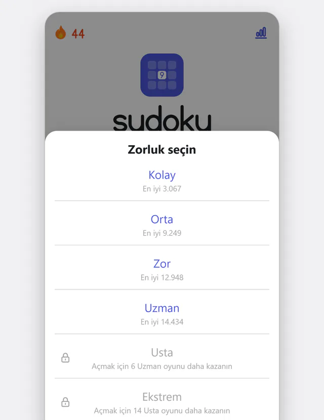 Kolaydan ekstreme altı seviye